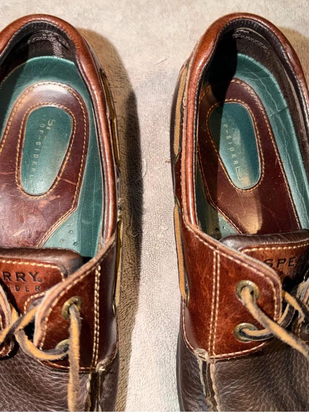 Men's Sperry Dark Brown Leather Boat Shoes